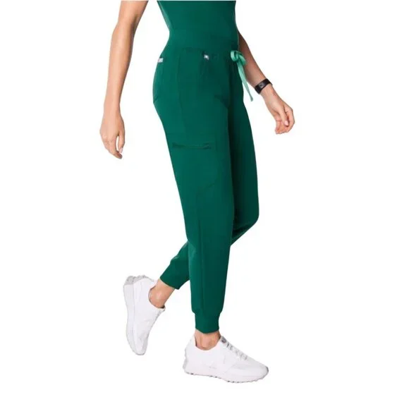 Figs Womens Hunter Green Zamora Jogger Scrub Pants Size M Technical Collection - Picture 2 of 8